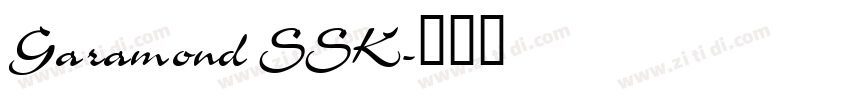 Garamond SSK字体转换
